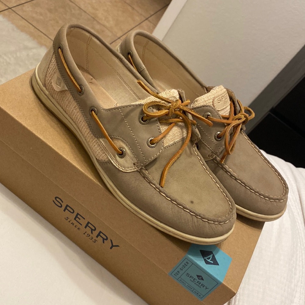 Sperry Koifish Taupe/Plat size 10 M
